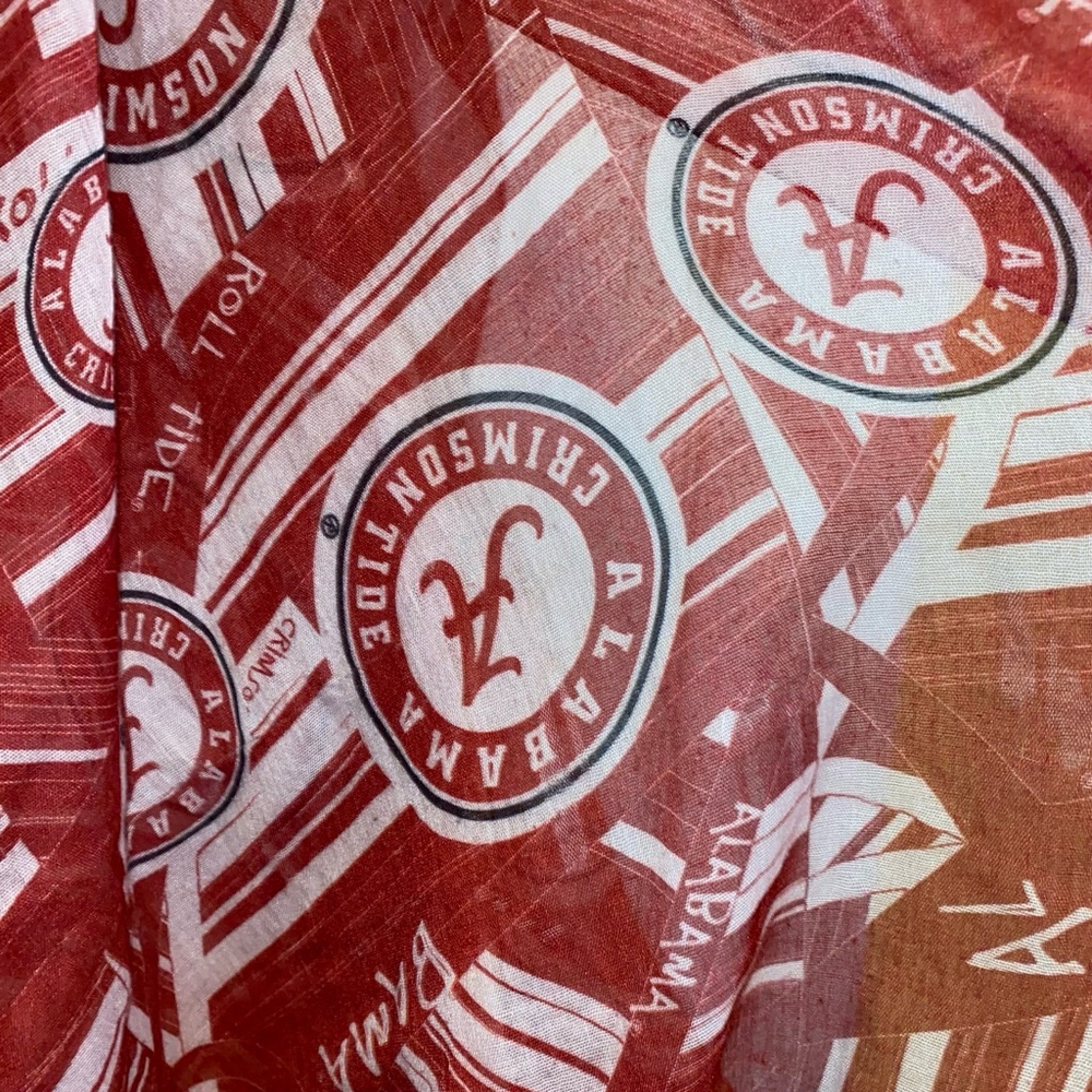Alabama Crimson Tide Lightweight Scarf One Size Red White - Picture 2 of 3